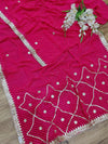 KcPc Latest Rajasthani Leheriya in Georgette With Gota Patti Handwork SareeAMT