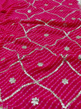 KcPc Latest Rajasthani Leheriya in Georgette With Gota Patti Handwork SareeAMT