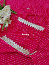 KcPc Latest Rajasthani Leheriya in Georgette With Gota Patti Handwork SareeAMT