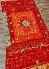 KcPc Rajasthani Marwadi Odhna in Gaji Silk Fabric With Bandhani Design