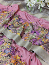 By Graceful Kalamkari Cotton Silk with Zari Finish Saree