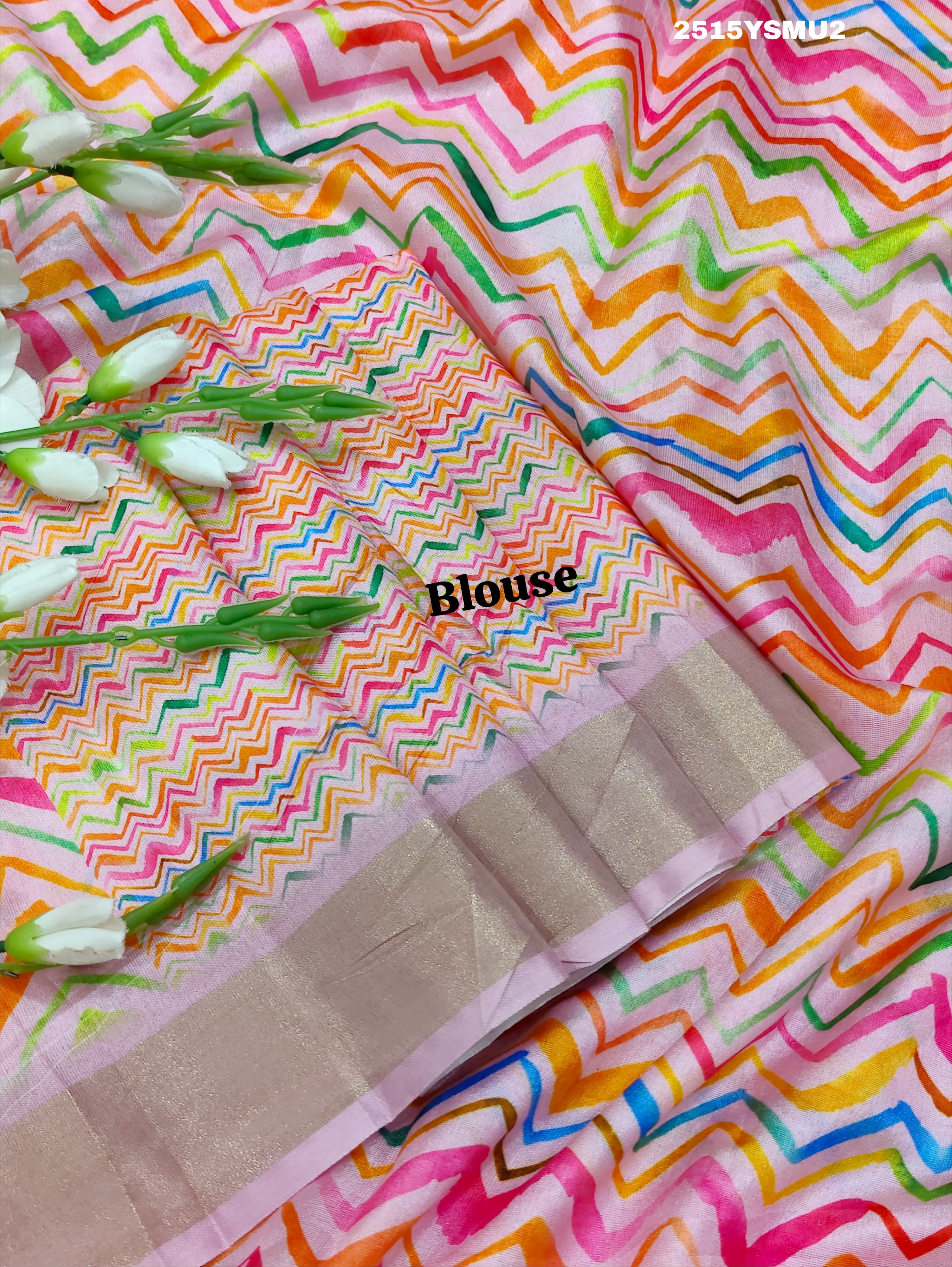 Cotton silk Leheriya Style With Zari Border Saree for party wear