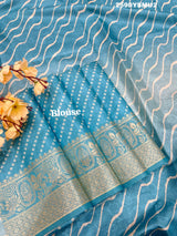 KcPc New Arrival Dola Silk Leheriya Style With Zari border Saree GAN
