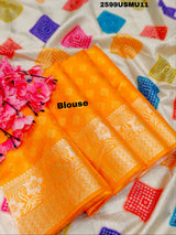 By New Dola Silk Bollywood Style With Zari border Saree