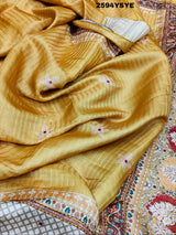 By New Cotton Silk Printed Style with Mirror Work Saree