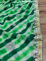 New Chiffon Silk Leheriya Style with Gotapatti Work Saree