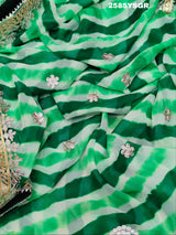 New Chiffon Silk Leheriya Style with Gotapatti Work Saree
