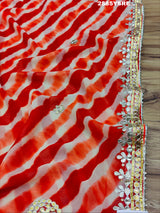 New Chiffon Silk Leheriya Style with Gotapatti Work Saree