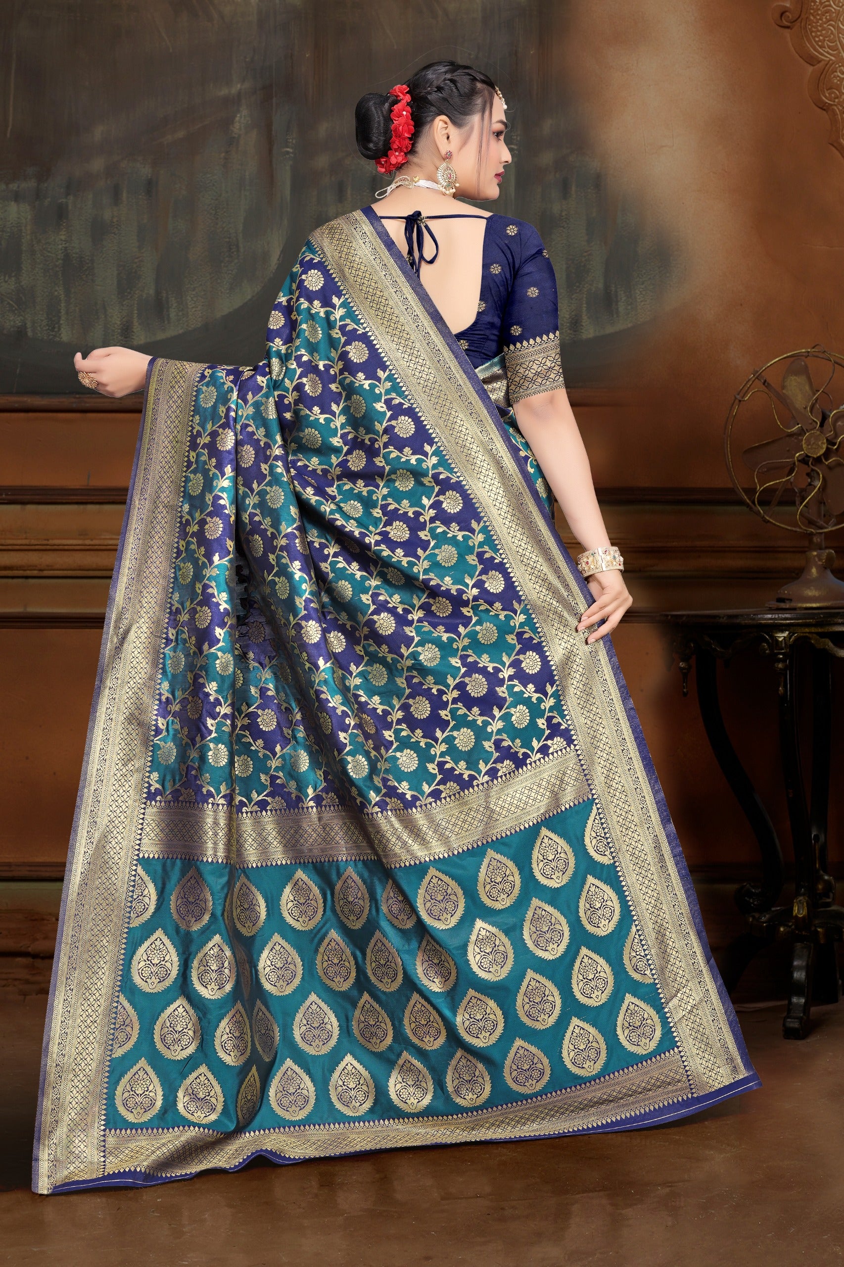 By New Latest Dola silk Banarasi Style with Zari Weaving Saree