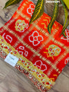 By New Traditional Gaji Silk Bandhani Style With Bel Buti Work Odhna