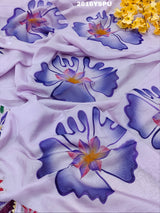 New Launch Tissue Silk Printed Style With Siroski Dimond Work Saree