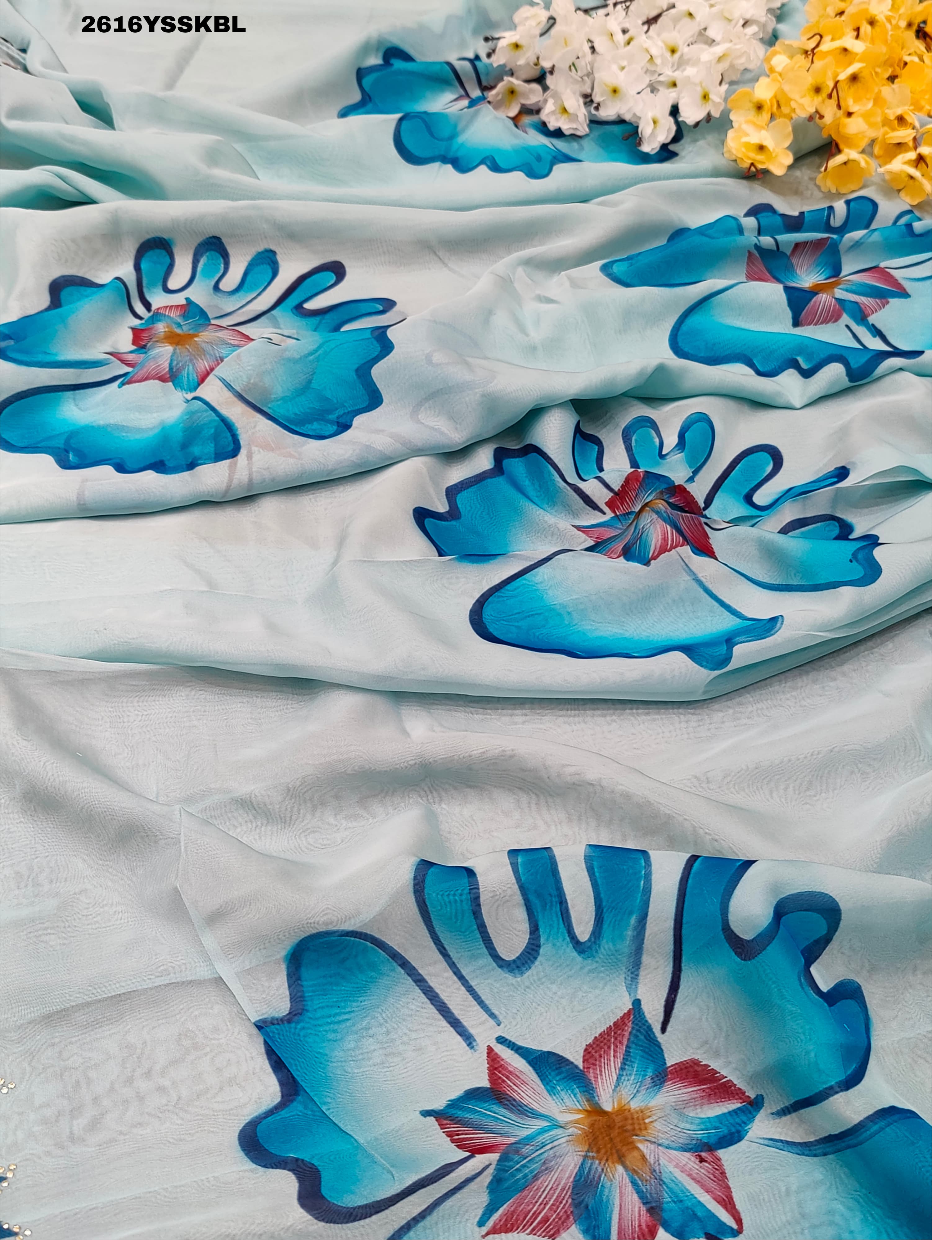 New Launch Tissue Silk Printed Style With Siroski Dimond Work Saree
