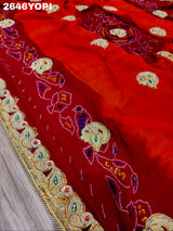 By New Latest Ojariya Bandhani Style With Belbuti Work Odhna