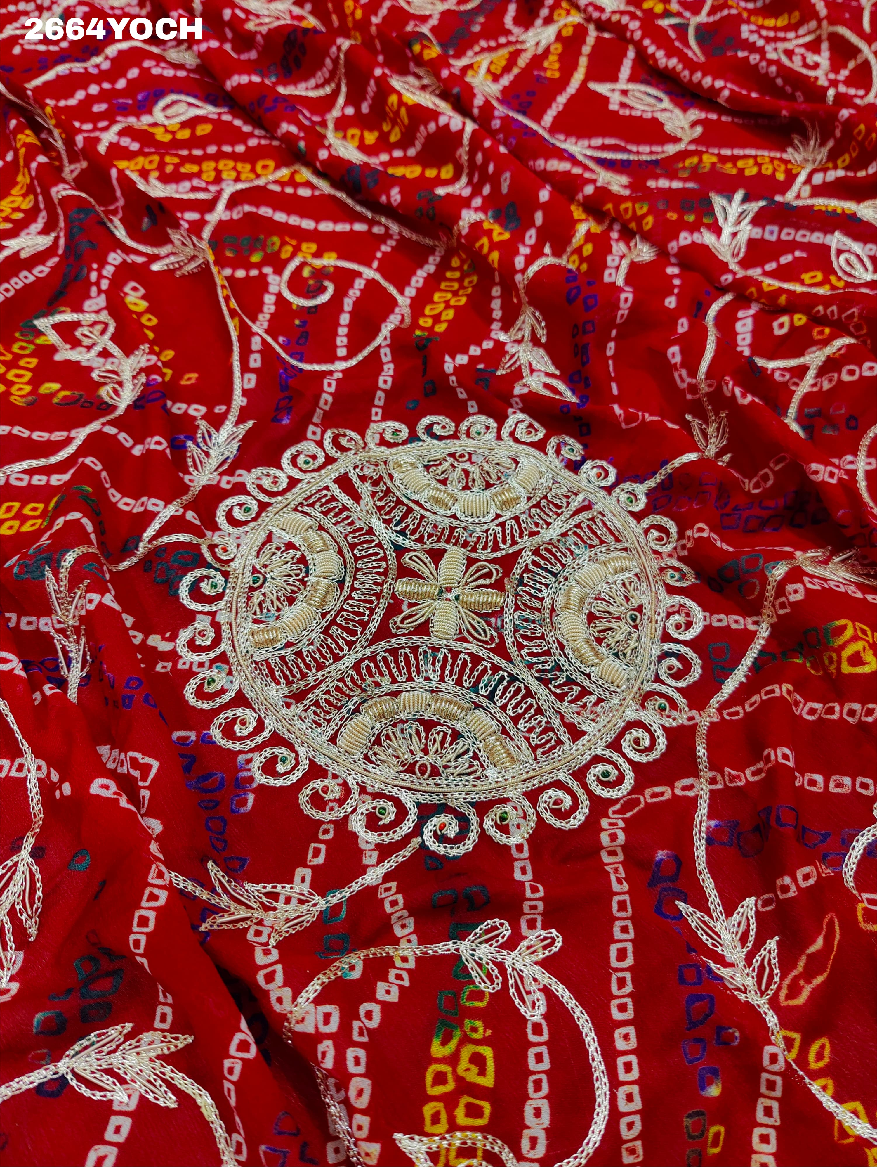 KcPc New Beautiful Ojariya Marwadi Style With Zardoji Mukesh Work Odhna SRN