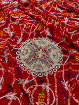 KcPc New Beautiful Ojariya Marwadi Style With Zardoji Mukesh Work Odhna SRN