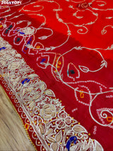 By New Latest Ojariya Marwadi Style With Zardoji Mukesh Work Odhna
