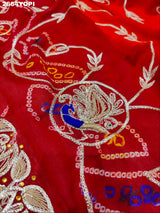 By New Latest Ojariya Marwadi Style With Zardoji Mukesh Work Odhna