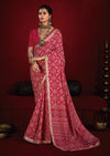 By New Arrival Modal Silk Ajrakh Style With Gotapatti Work Saree