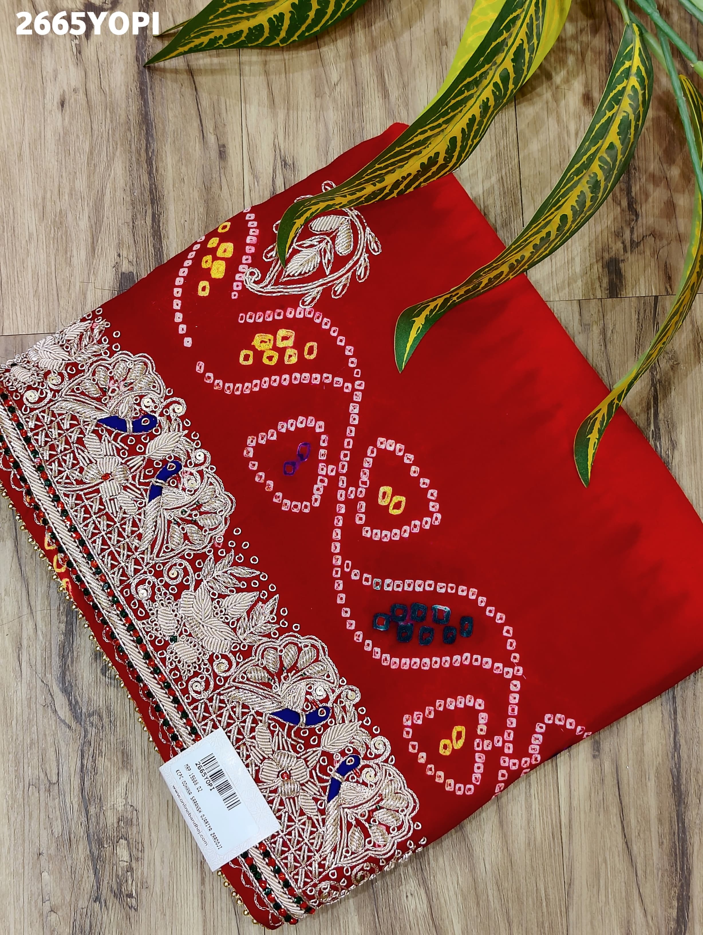 By New Pure Ojariya Fabric with Handcrafted Zardosi Work Odhna