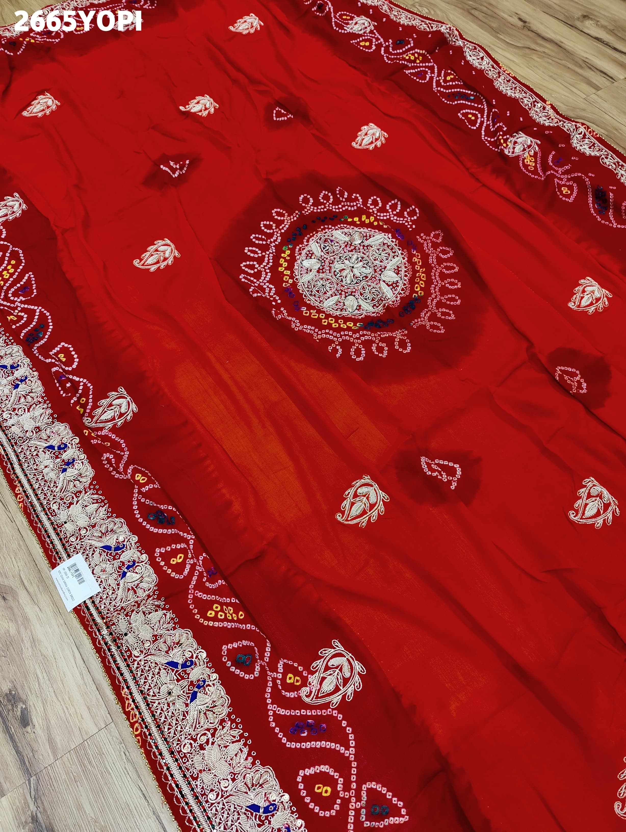 By New Pure Ojariya Fabric with Handcrafted Zardosi Work Odhna