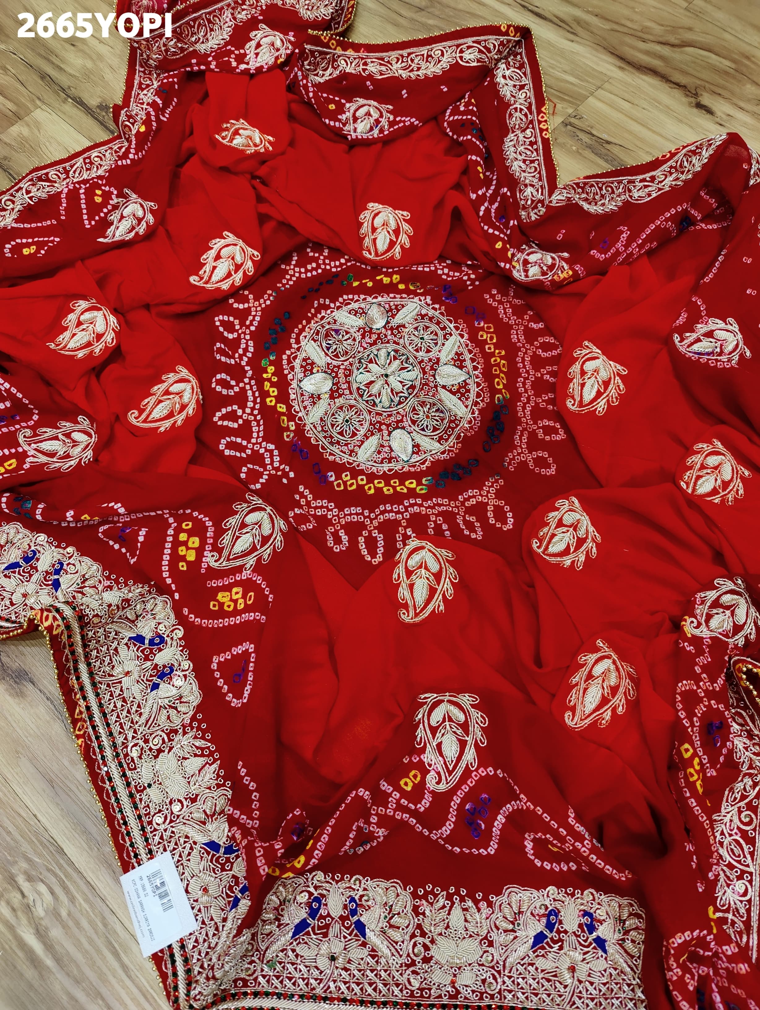 By New Pure Ojariya Fabric with Handcrafted Zardosi Work Odhna