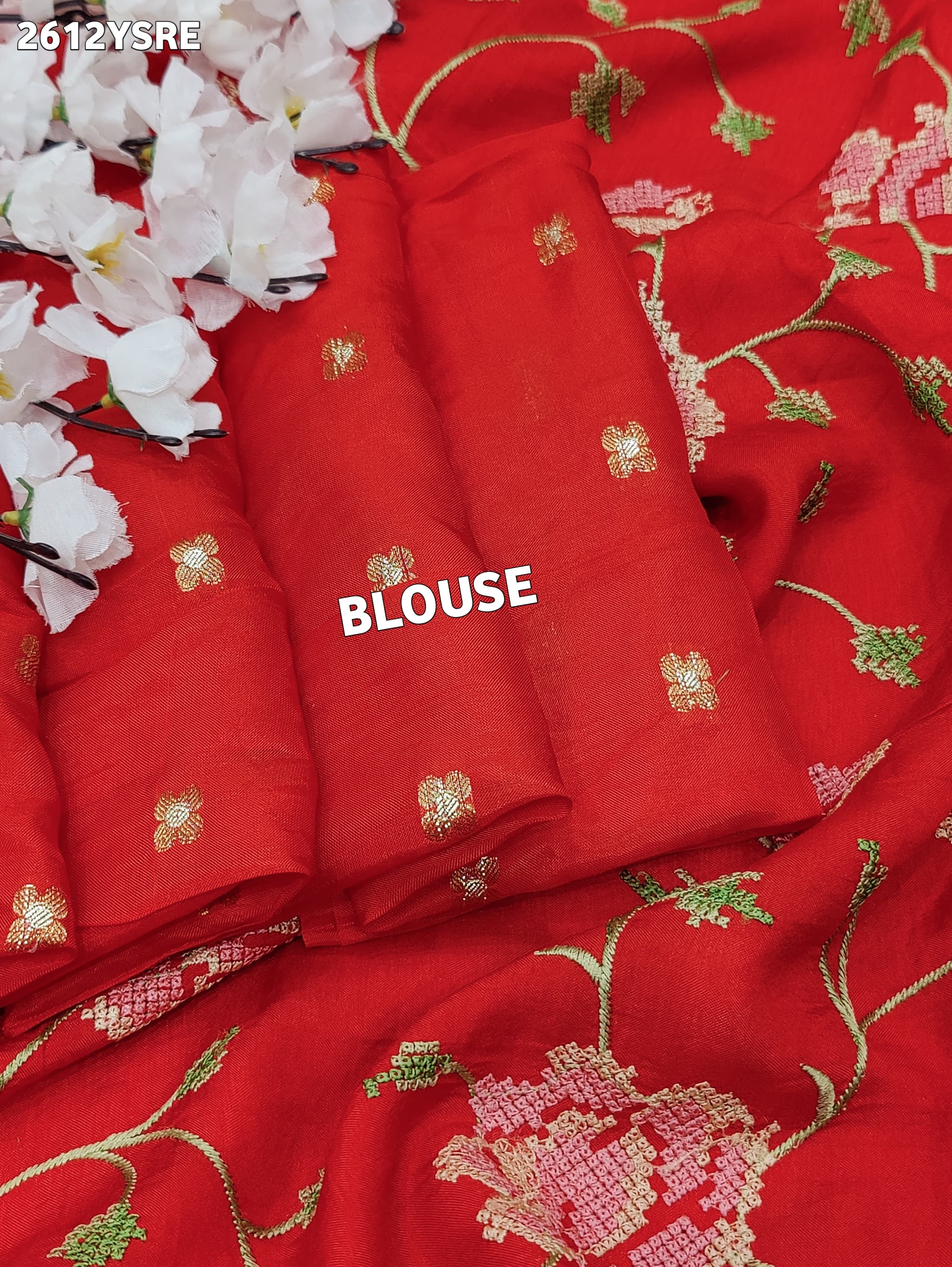 Buy HO Silk Banarasi Style With Kashida Work Saree Kcpc