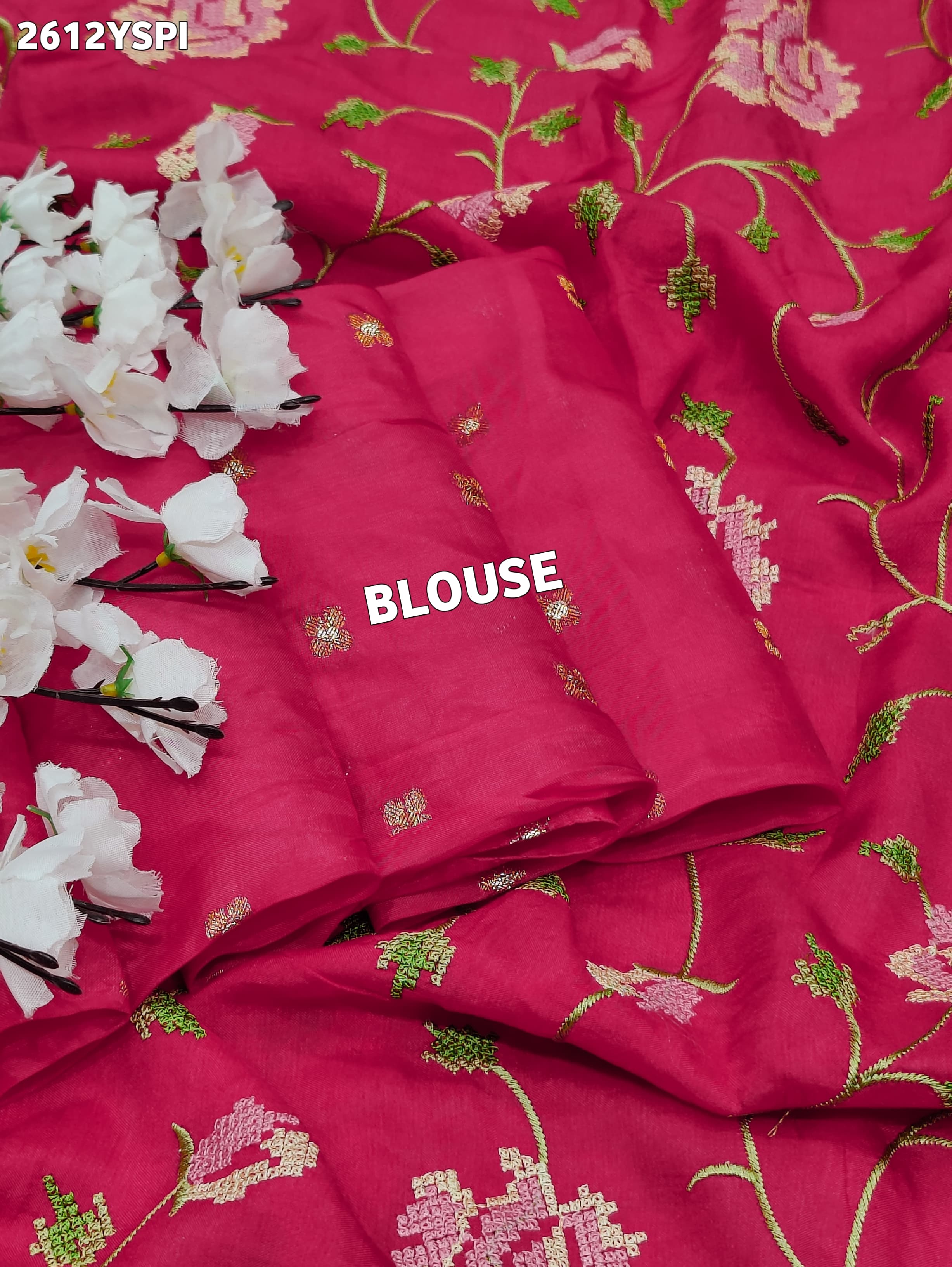 ByNew Spiceal HO Silk Banarasi Style With Kashida Work Saree