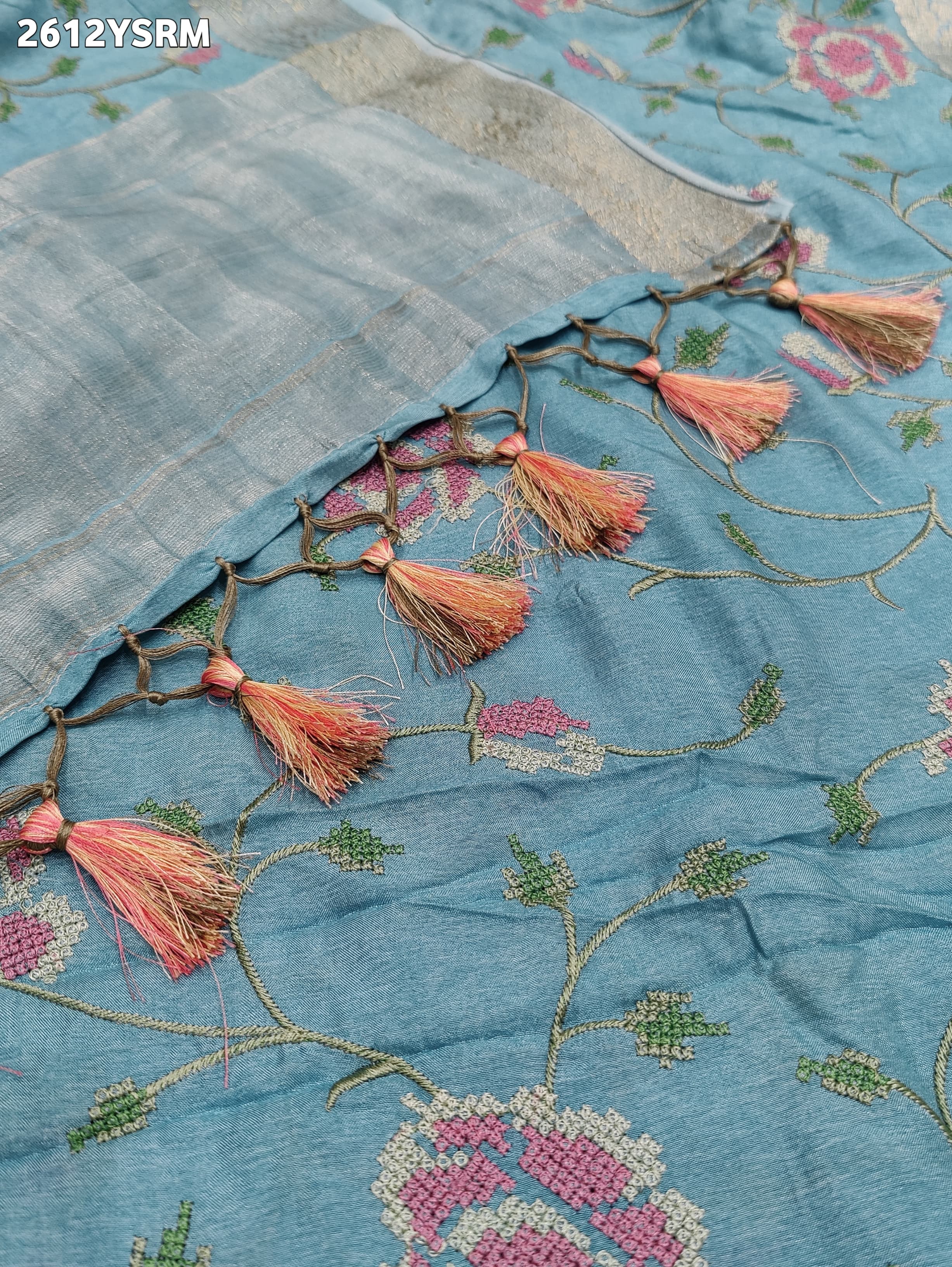 ByNew Spiceal HO Silk Banarasi Style With Kashida Work Saree