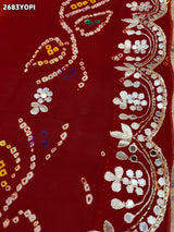 KcPc New Ojariya Bandhani Style With Cutdana Gotapatti Work Odhna AMT
