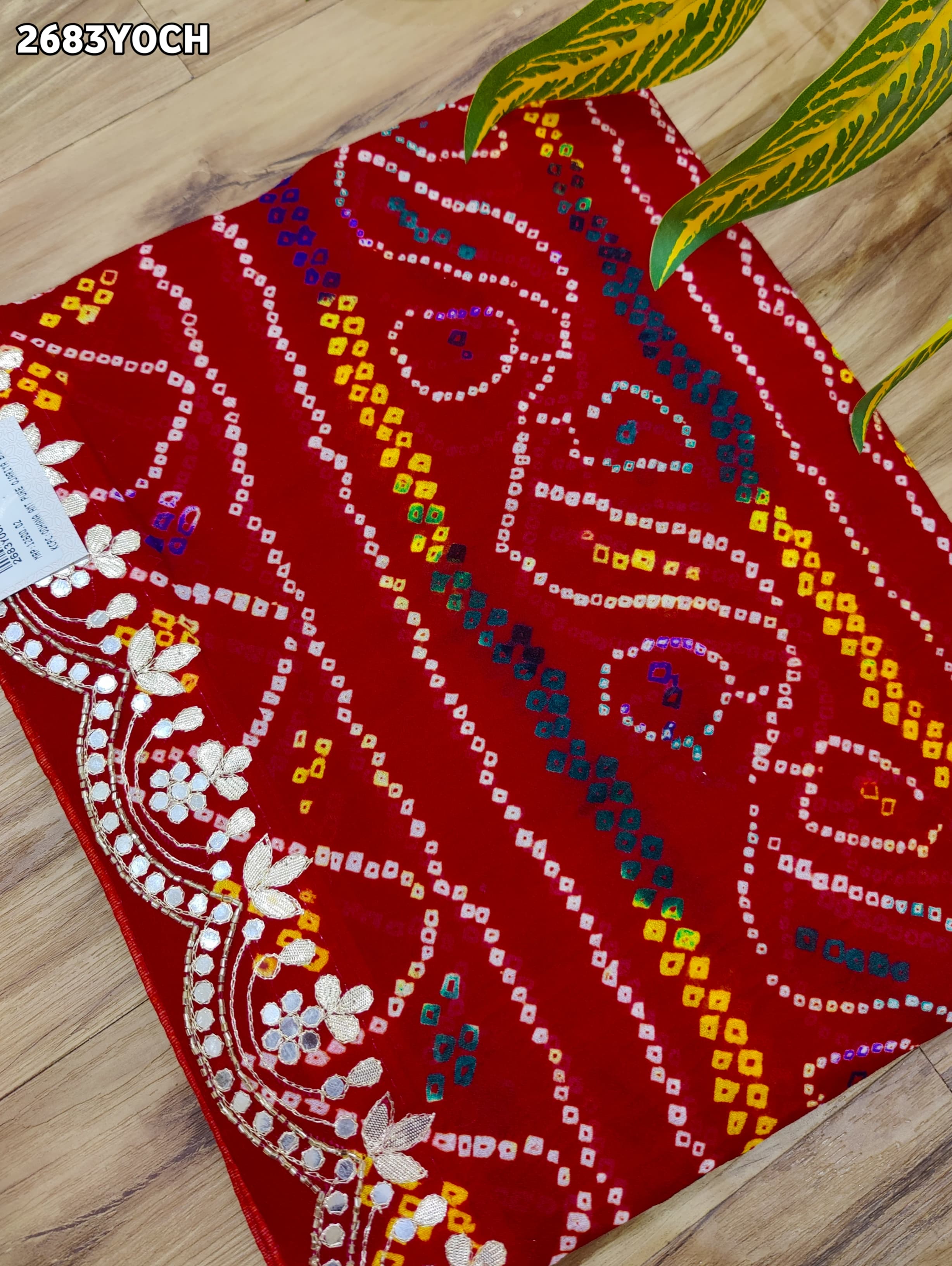 KcPc New Latest Ojariya Bandhani Style With Cutdana Gotapatti Work Odhna AMT
