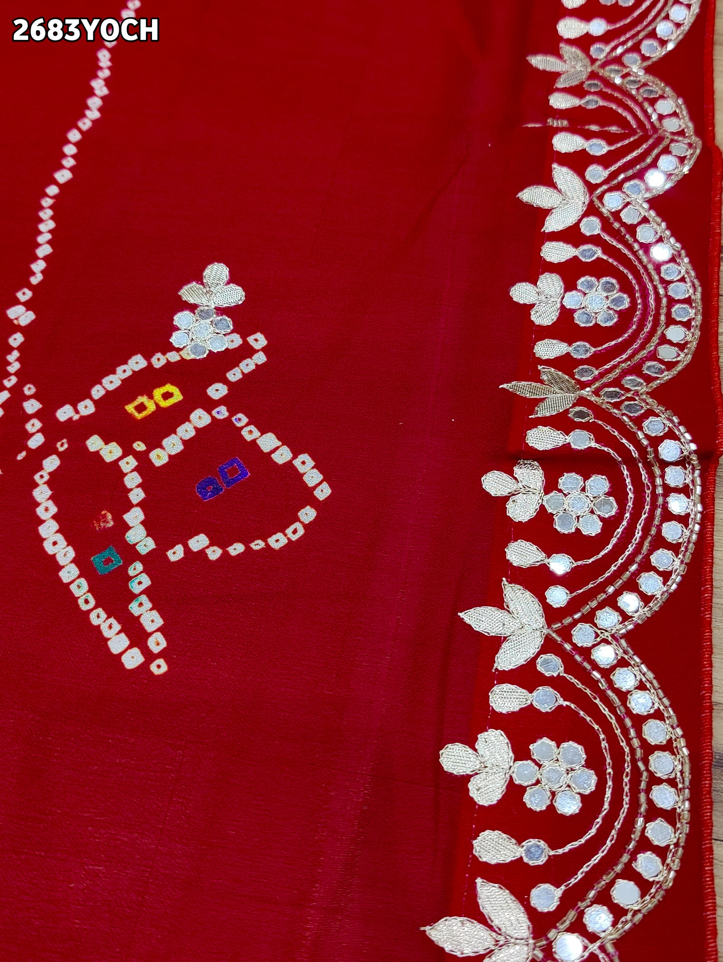 KcPc New Latest Ojariya Bandhani Style With Cutdana Gotapatti Work Odhna AMT