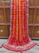 KcPc New Pure Gaji Silk Bandhani Gotapatti Designer Jaipuri Traditional Dupatta SATISH