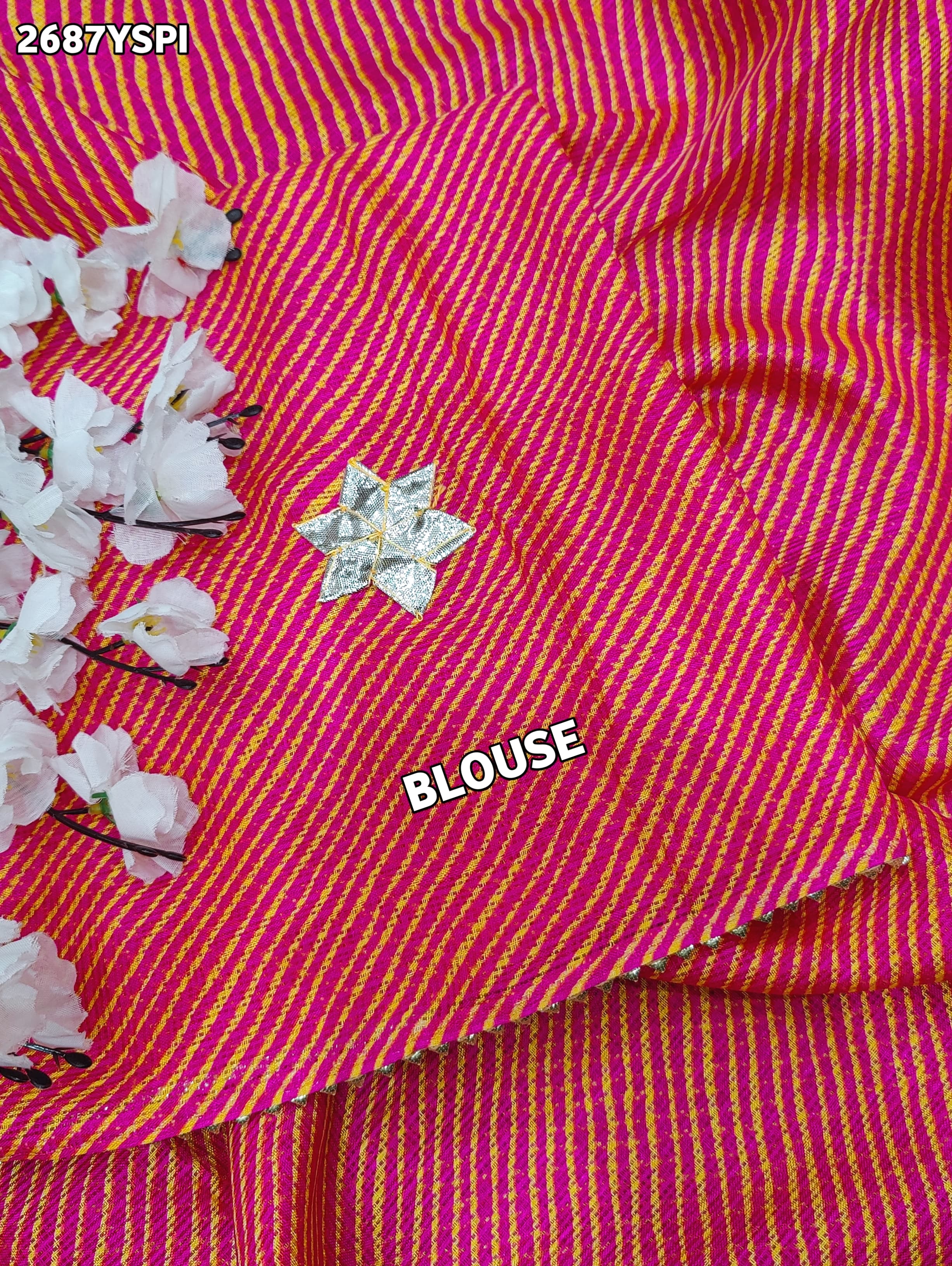 Leheriya Style With Gotapatti Work Saree uner 2000