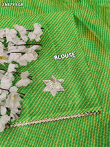 Kota doriya Leheriya Style With Gotapatti Work Saree in green colour