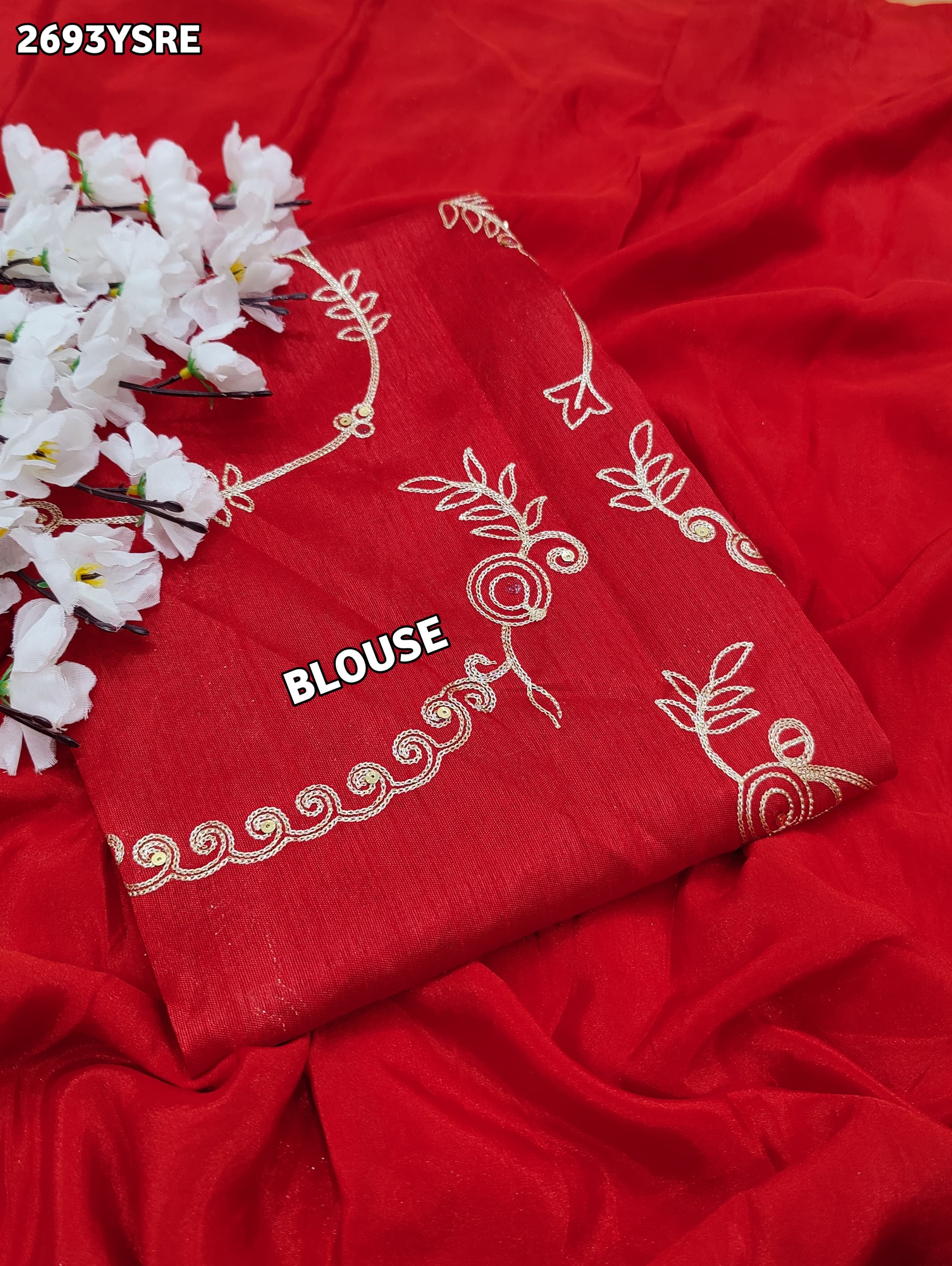 By Traditional Saree With Aari Work