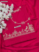By Traditional Saree With Aari Work