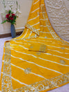 By New Latest Leheriya Style With Gotapatti Work Saree