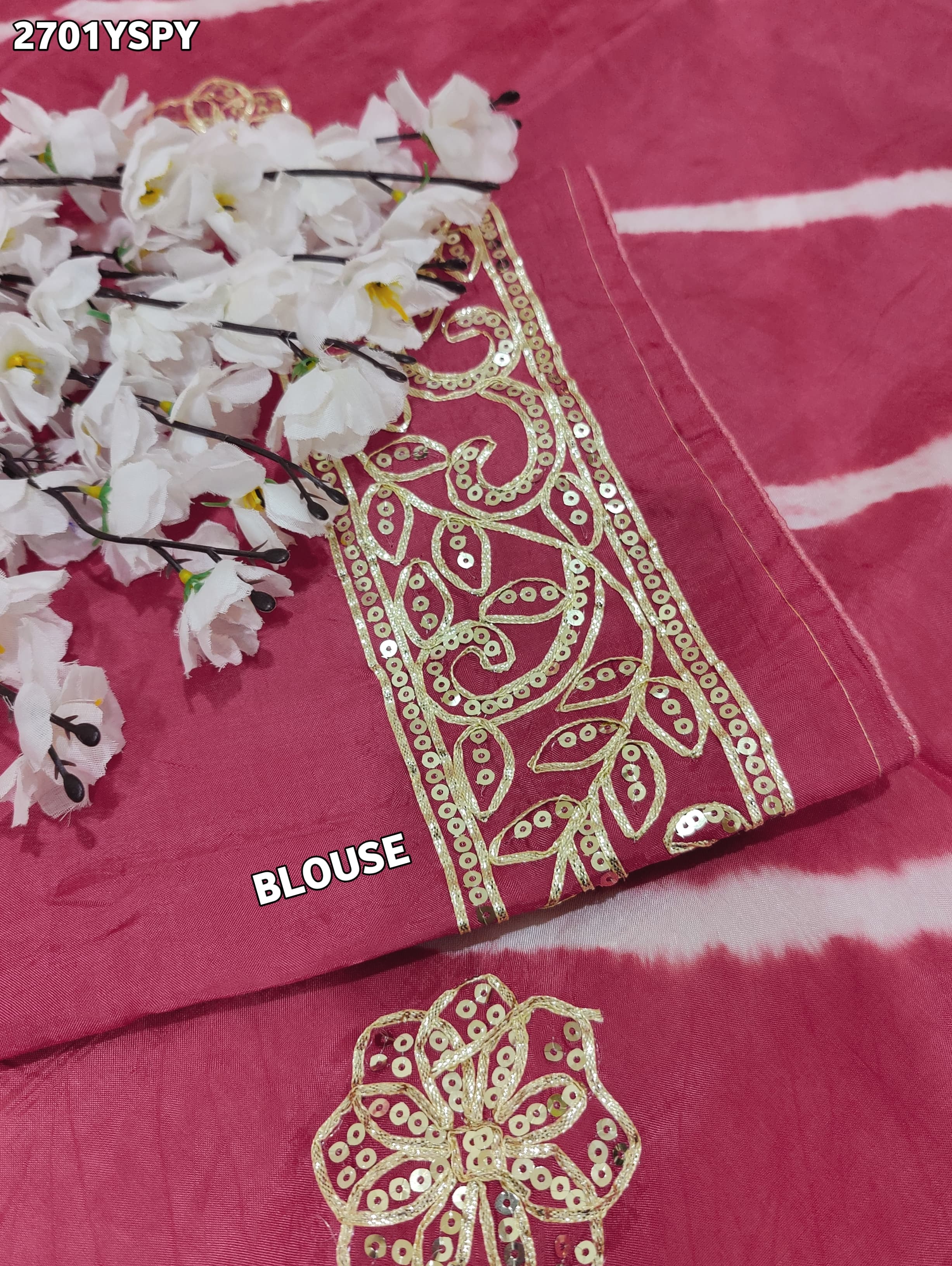 By New Latest Leheriya Style With Gotapatti Work Saree