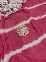 By New Latest Leheriya Style With Gotapatti Work Saree