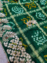 By New Bandhani Saree With GotaPatti Hand Work