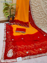 New Georgette Traditional Style With Gotapatti Work Saree
