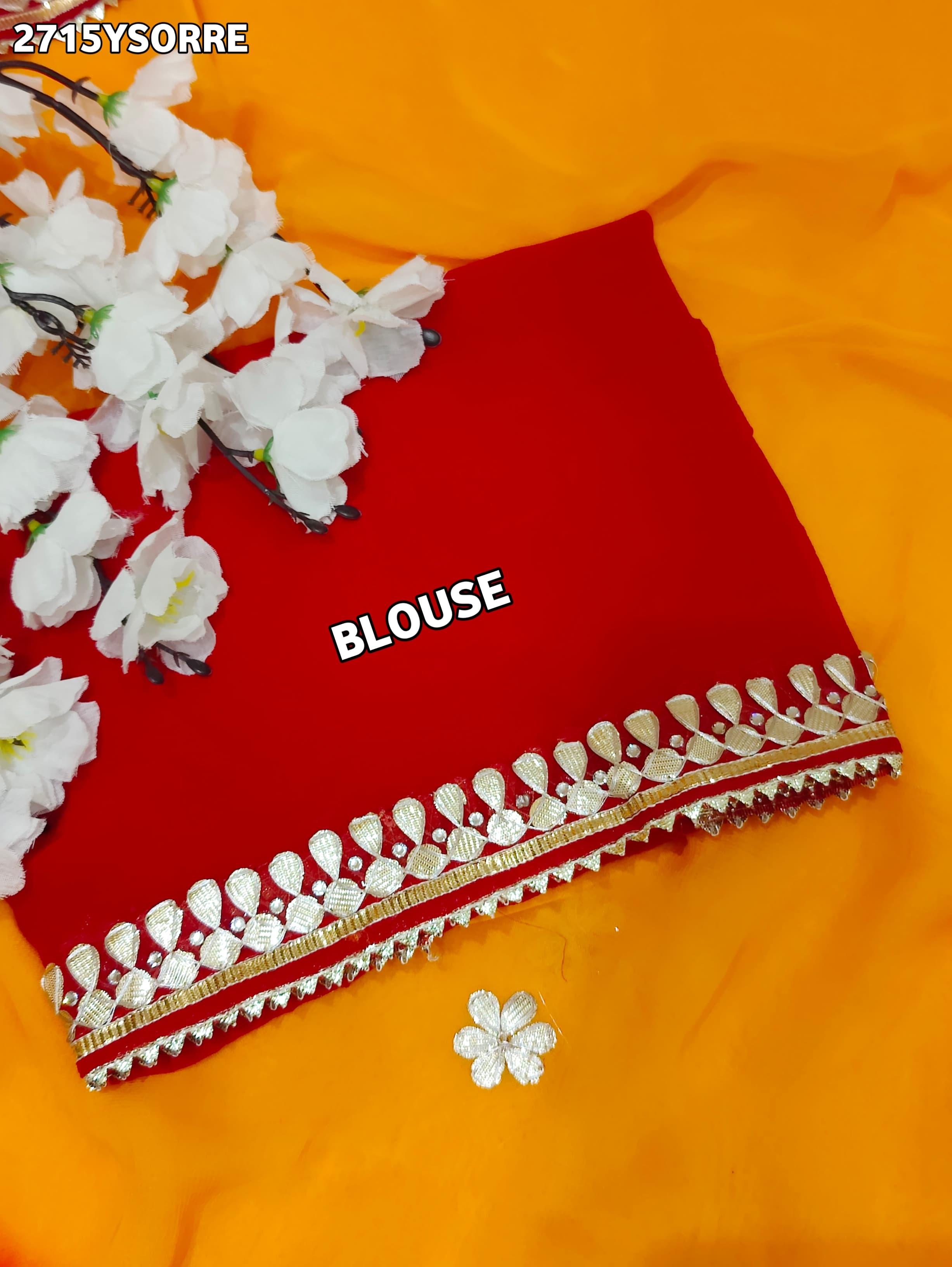 New Georgette Traditional Style With Gotapatti Work Saree