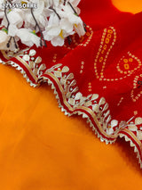 New Georgette Traditional Style With Gotapatti Work Saree