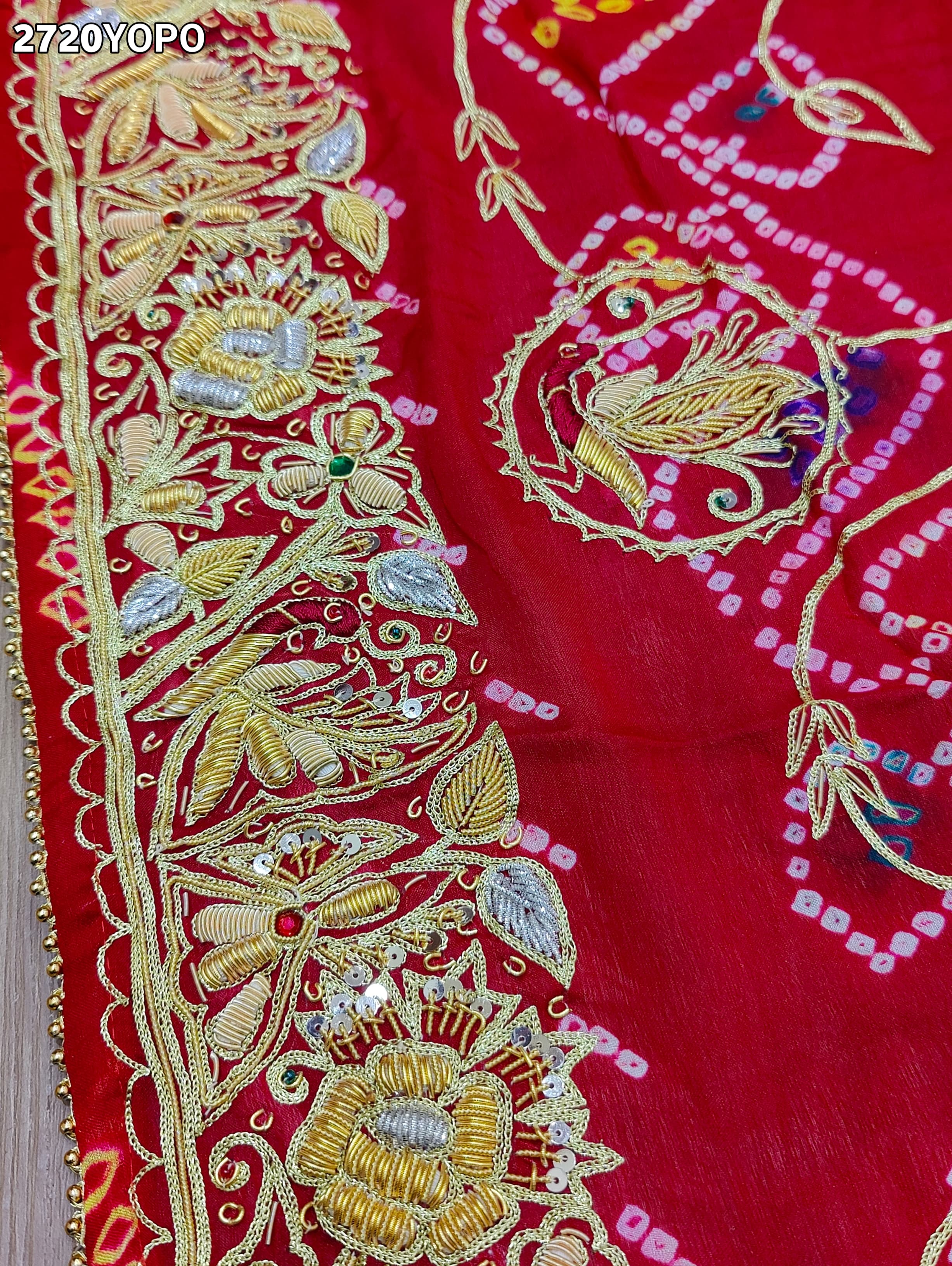 By New Traditional Marwadi Ojariya Chunri with Zardosi Work Odhna