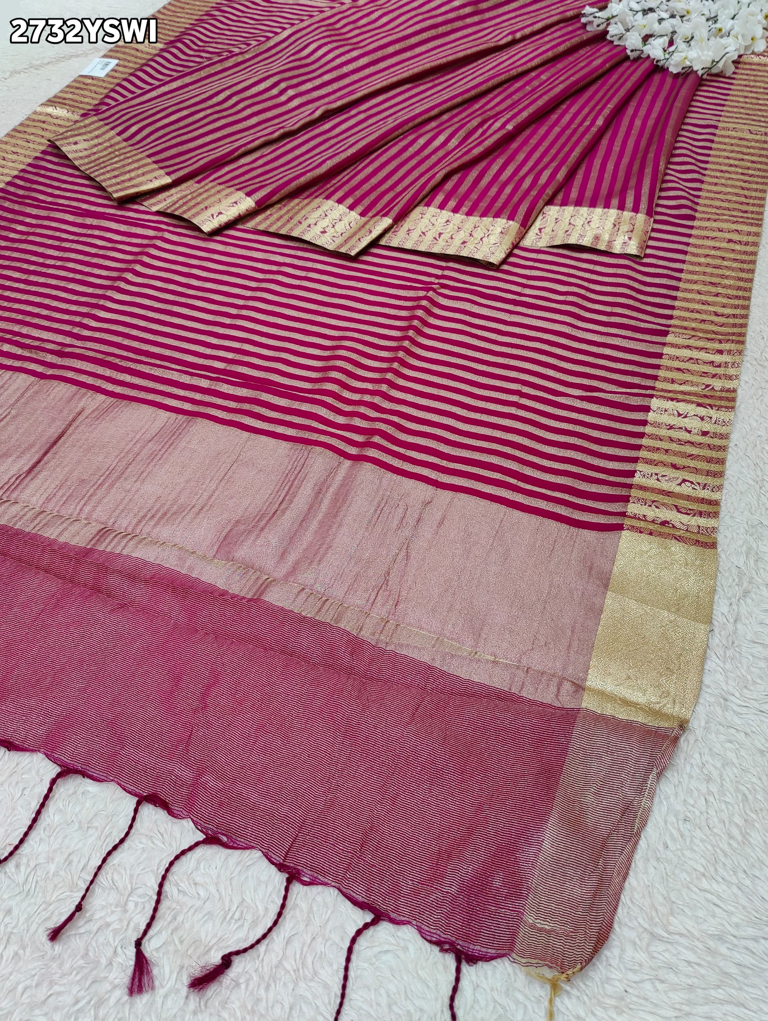 By Banarasi Style With Zari weaving Saree