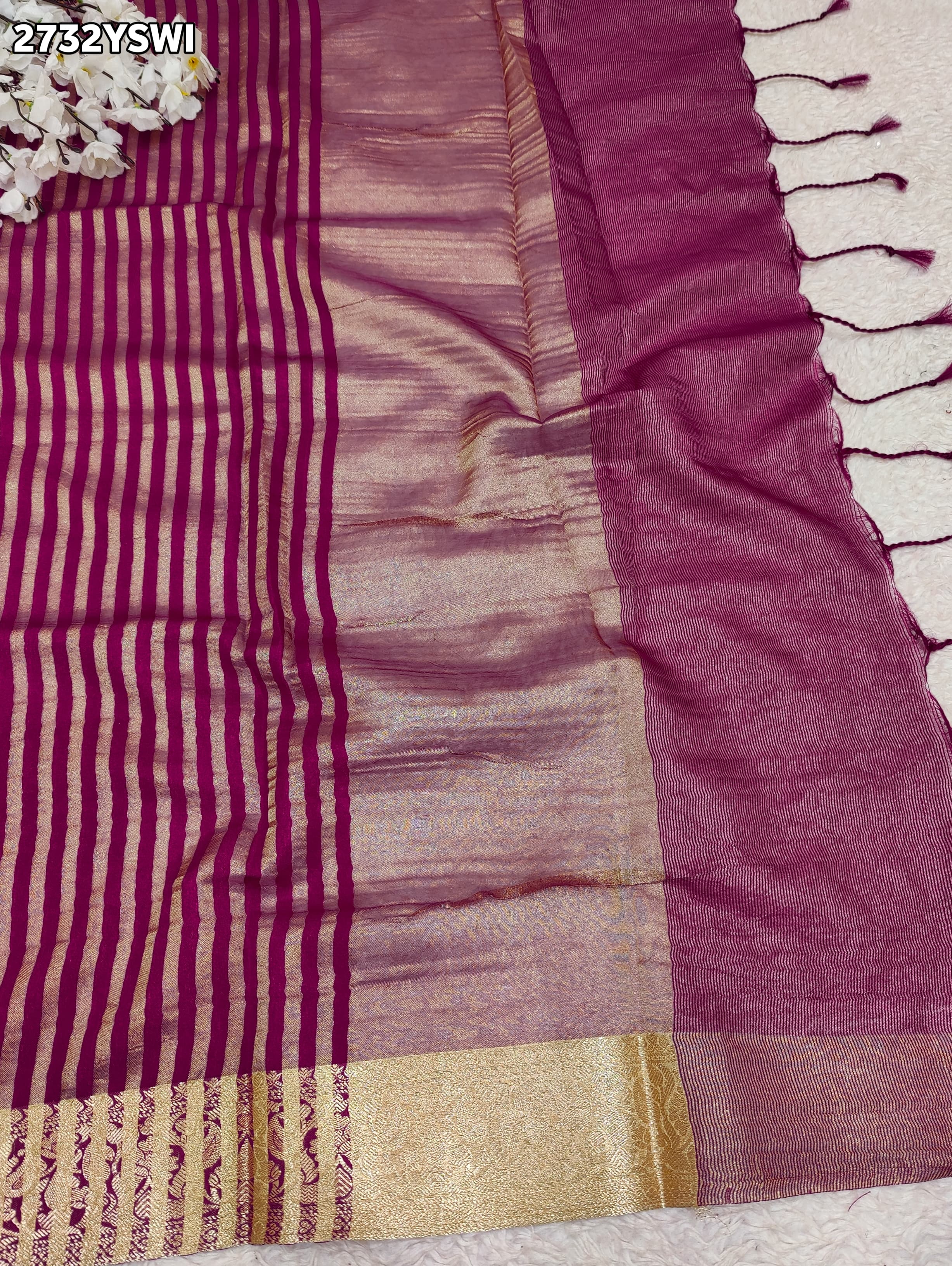 By Banarasi Style With Zari weaving Saree