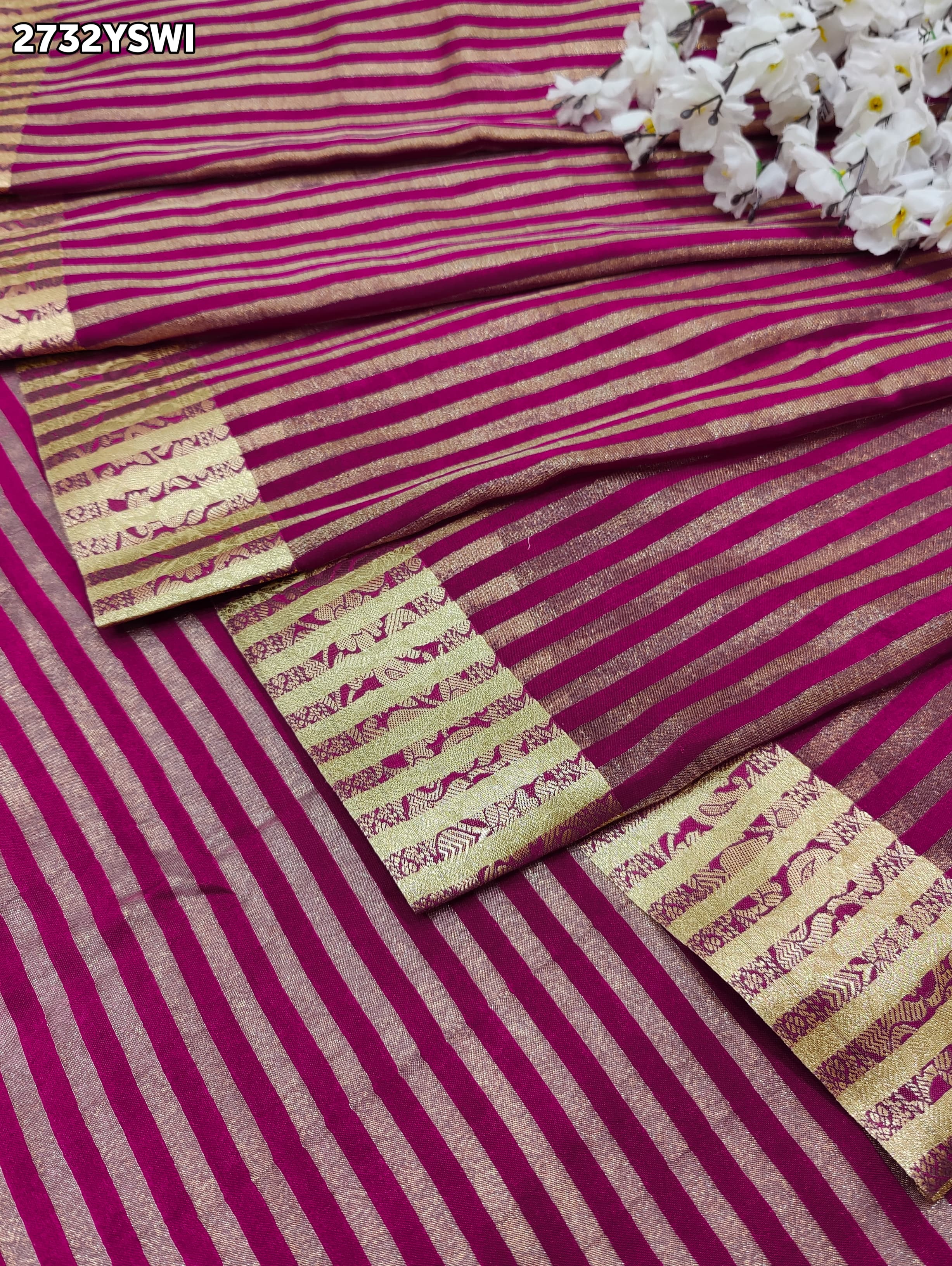 By Banarasi Style With Zari weaving Saree