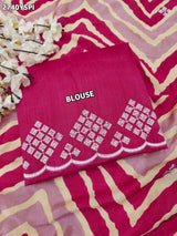 By Zig zag Style With Kashida Tari Work Saree