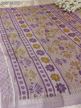 KcPc New Latest Graceful Cotton Silk Printed Saree with Zari Border Work Saree STL