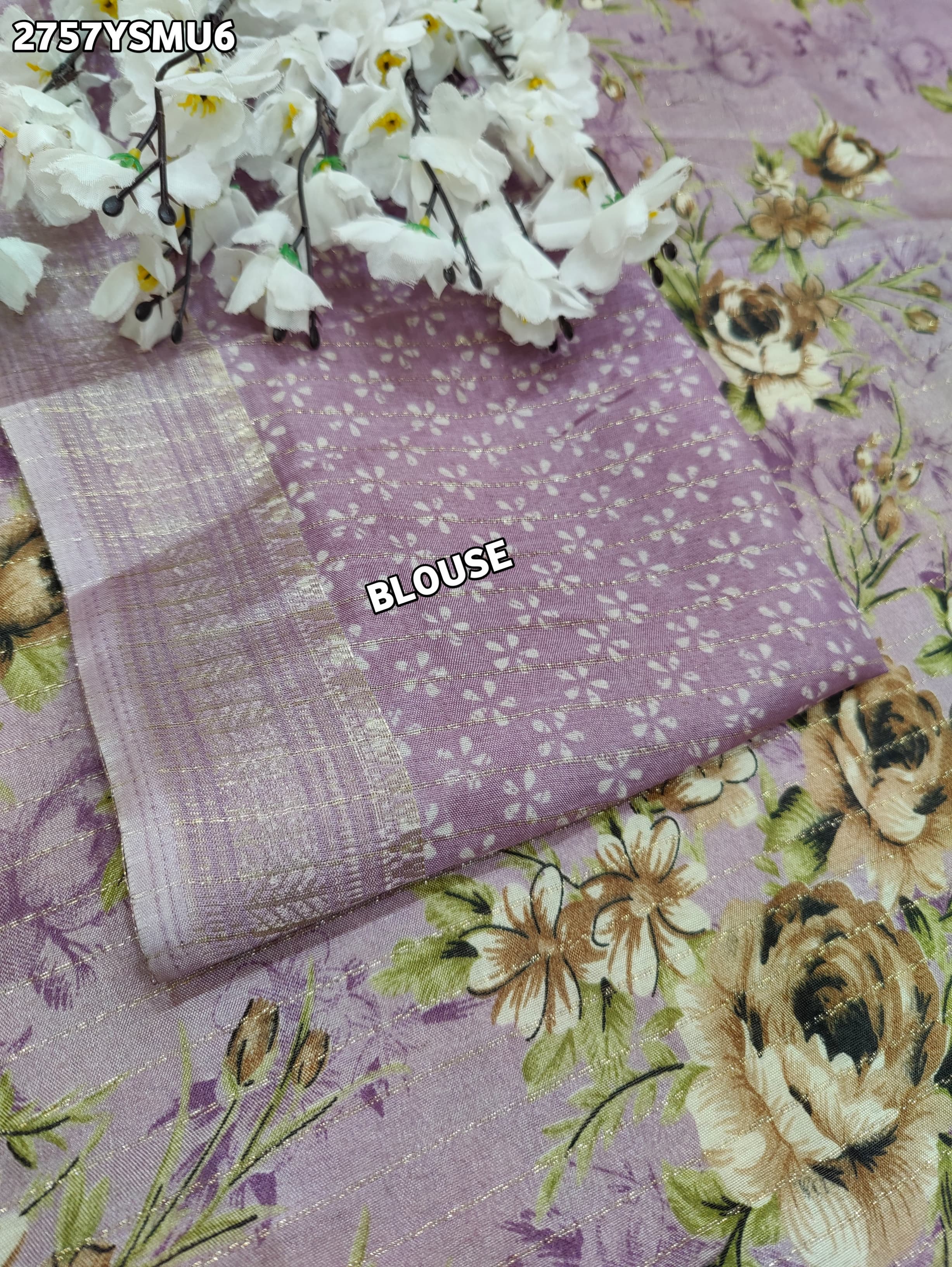 KcPc New Latest Graceful Cotton Silk Printed Saree with Zari Border Work Saree STL